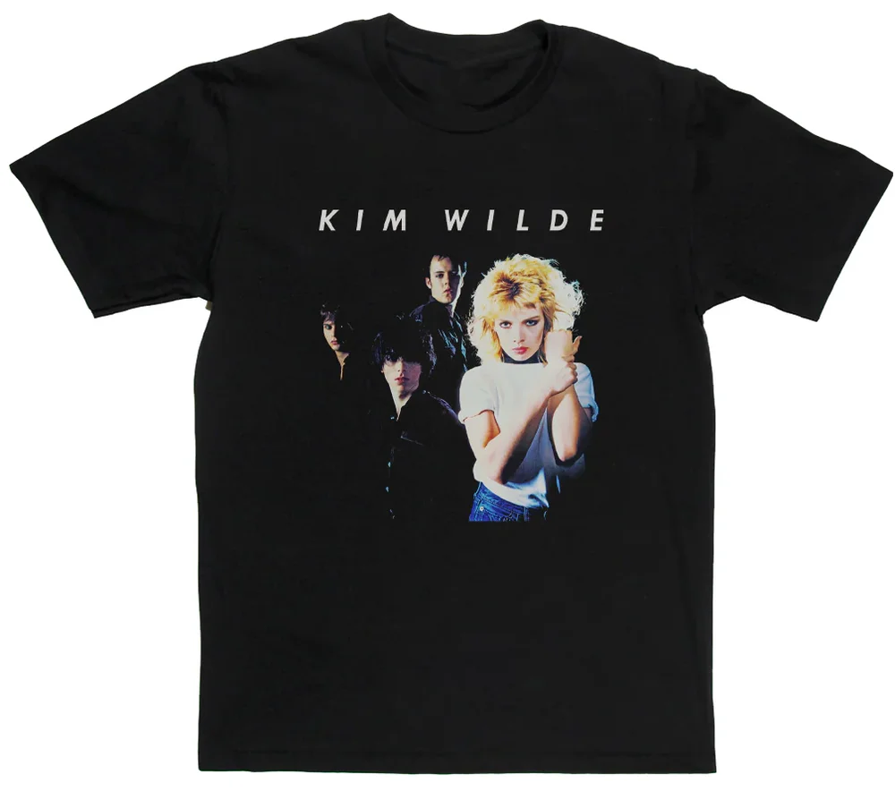 Vtg Kim Wilde Album Music Heavy Cotton Full Size Unisex Black Shirt J802