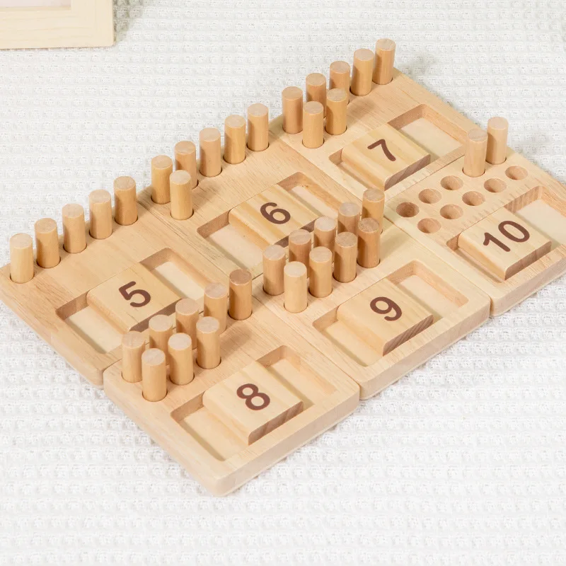 New Children's Montessori Educational Mathematics Fractional Game Teaching Aids Wooden Teaching Puzzle Model Toys Gift New