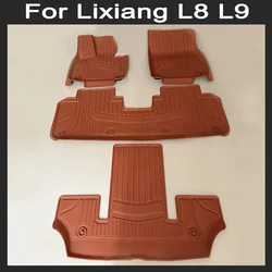 Floor Mats for Lixiang L8 L9 2020 2021 2022 2023 2024 2025 Waterproof Car Carpet Non-slip Foot Pad TPE Floor Liners Trunk Mats
