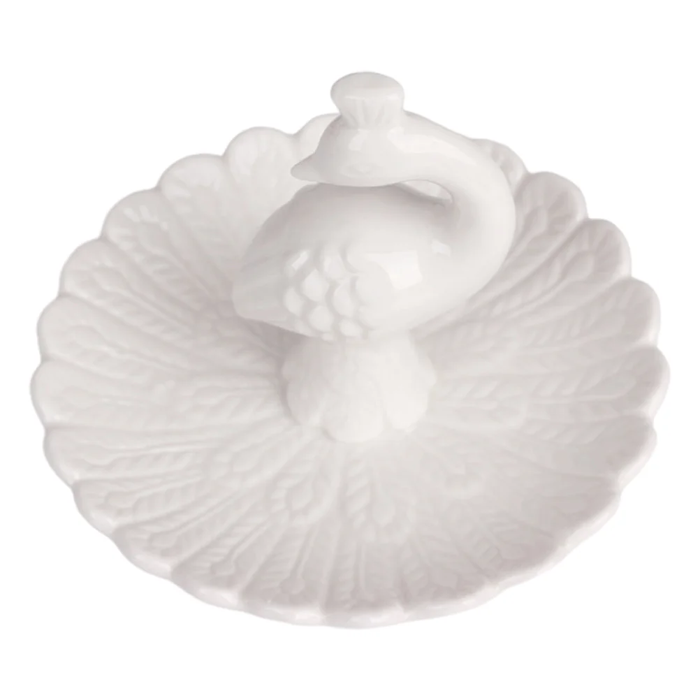 Jewelry Plate Porcelain Ring Dish Tray Earrings Storage Trinket for Women Trays