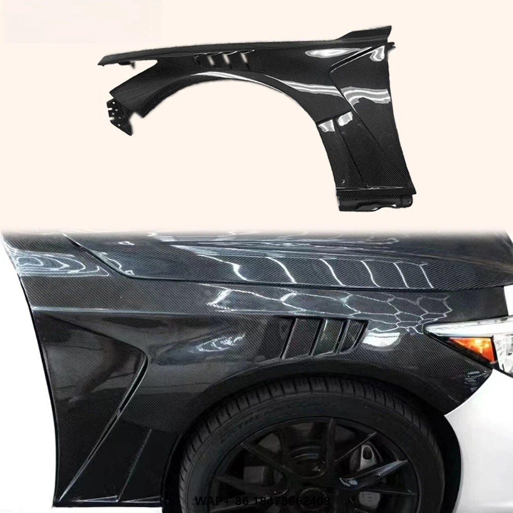 

For Infiniti Q50 V37 Sedan 13-24 Carbon KZA Style Front Side Vented Fender Pair