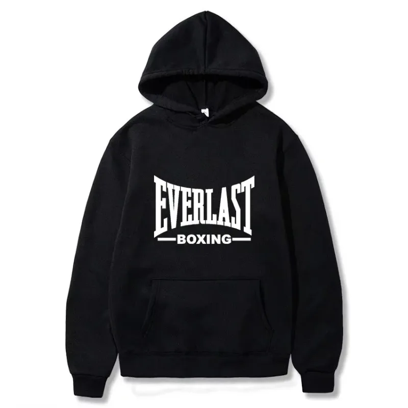

Мужская толстовка с капюшоном EVERLAST, свободного кроя, с простым дизайном, стильная, спортивная, защитная.