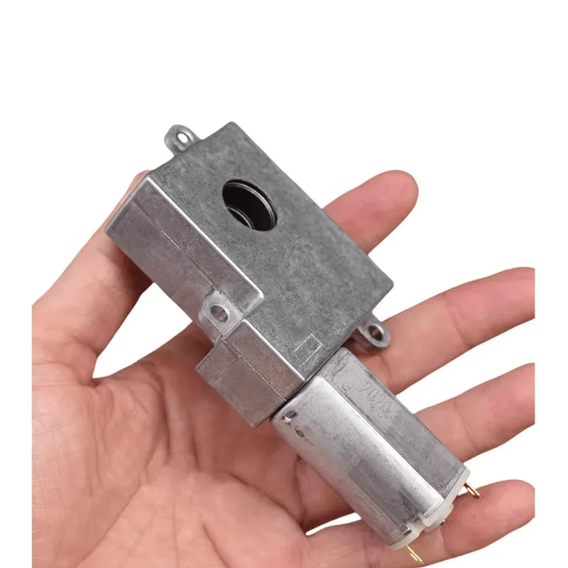 5V 8V 12V Worm Gear DC Reduction Motor Through Hole Shaft Forward Reverse Rotate For Fingerprint Lock Drive Mechanism