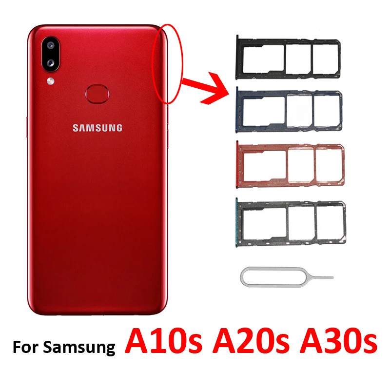 Phone SIM Card Tray Adapter For Samsung Galaxy A10s A20s A30s A307 A307F A307FN Housing New Micro SD Card Holder