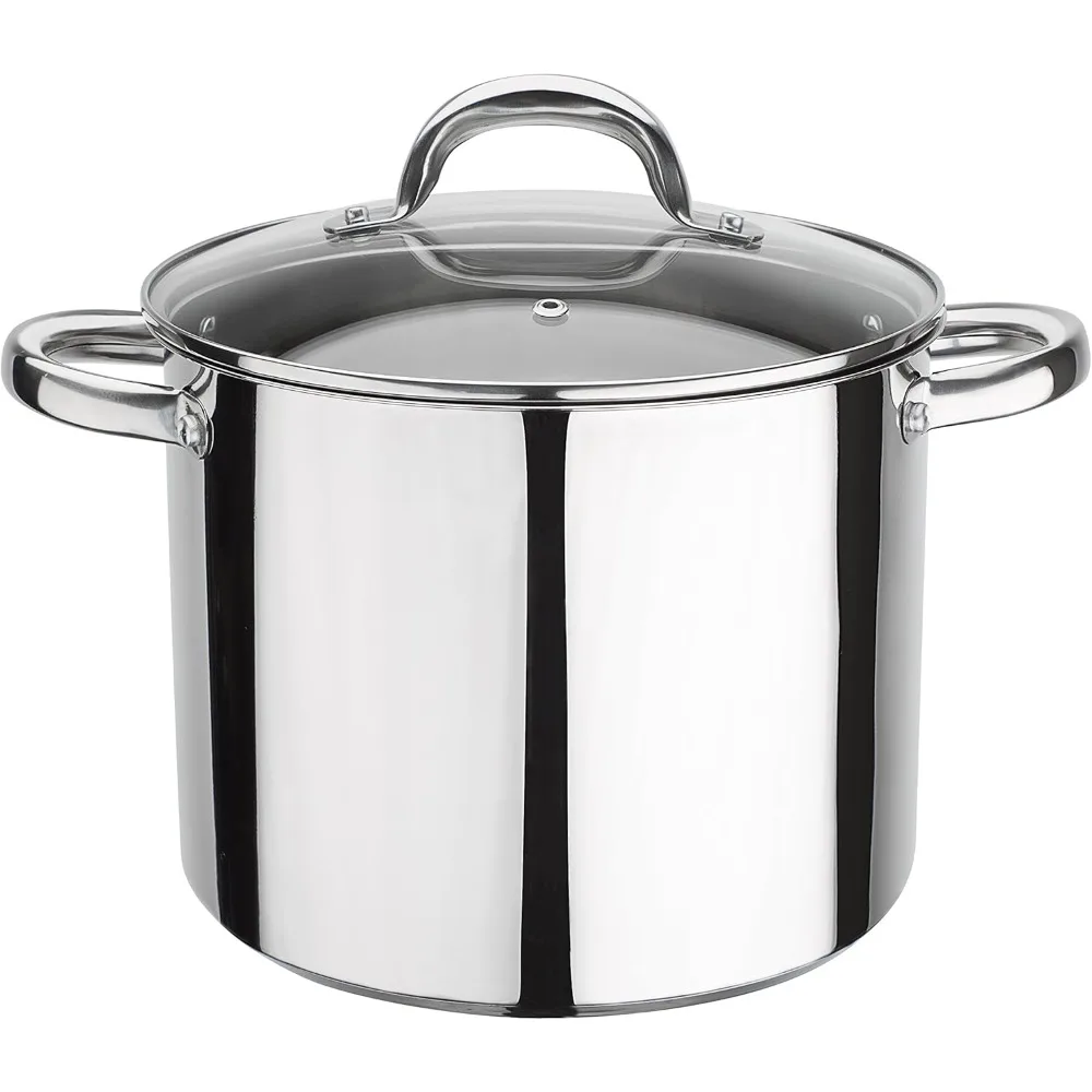 

Stahlwaren GmbH 10L Stock Pot with Glass Lid Stainless Steel Silver Clear 24 X 22 Cm Kitchen Cookingware