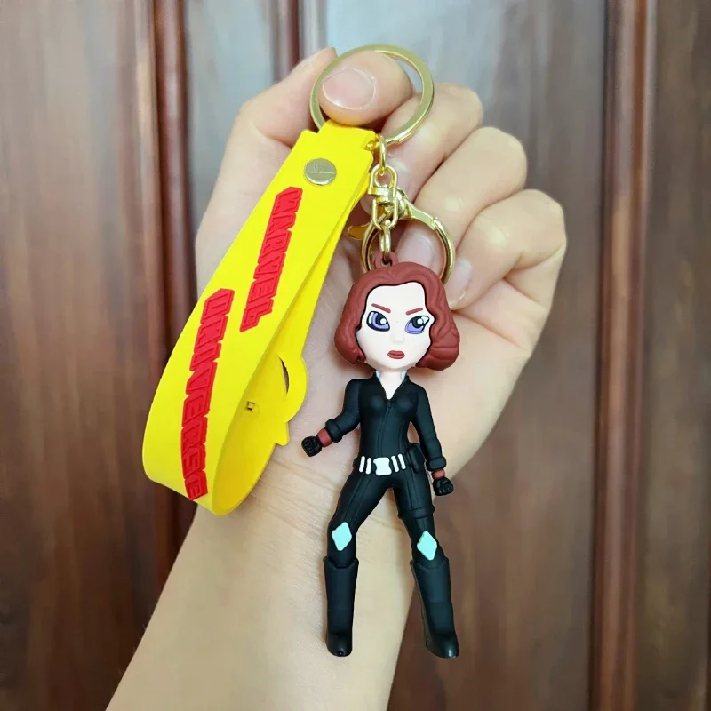 Disney Marvel Anime Figure Gamora She-Hulk Jane Foster Black Widow Doll Keychain Bag Key Ring Ornament Toy Birthday Gifts