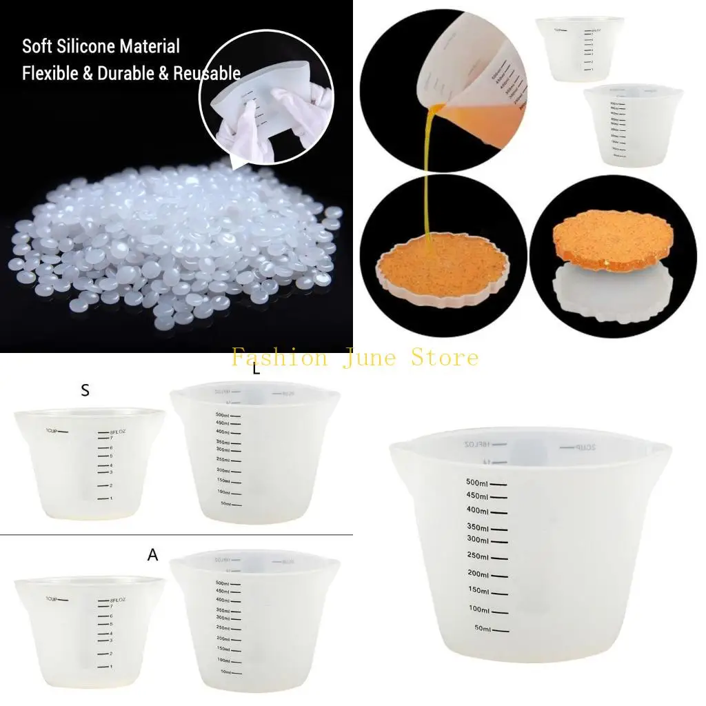 N5KA Resin Mixing Cups 500ml and 250ml Measuring Cups for Acrylic Paint Pouring Cup