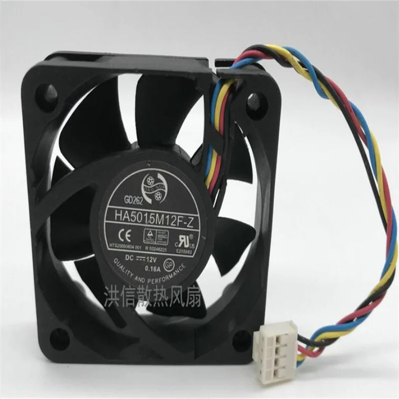 

Original ONG HUA HA5015M12F-Z DC12V 0.16A 5015 four-wire car audio mute cooling fan