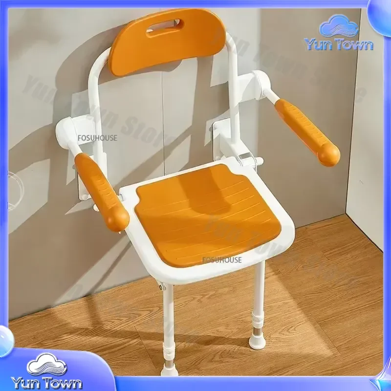 Wall Mounted Foldable Toilet Shower Seat for Elderly Pregnant Women Non Slip Bath Stool Bathroom Furniture for Home Use