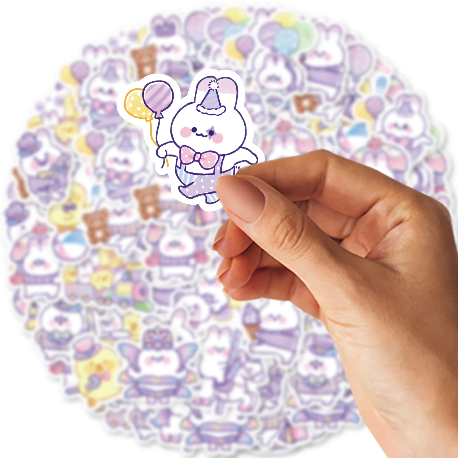 30pcs Cute Bunny Cartoon Graffiti Stickers Decorate Notebook Suitcase Motorcycle Classic Toy Scrapbook Waterproof PVC Decals