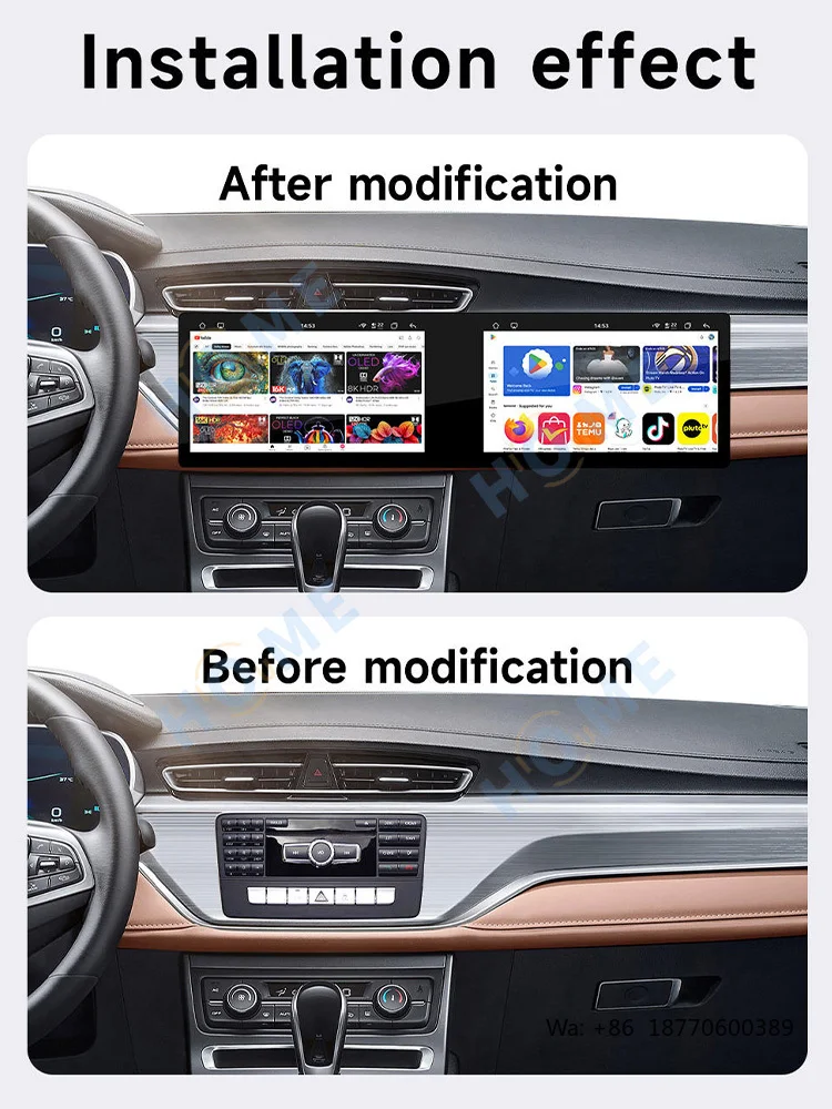 Android Dual Screen GPS Navigation Central Control for Toyota Corolla Prado Nissan Mazda Car Multimedia Radio Wireless Carplay