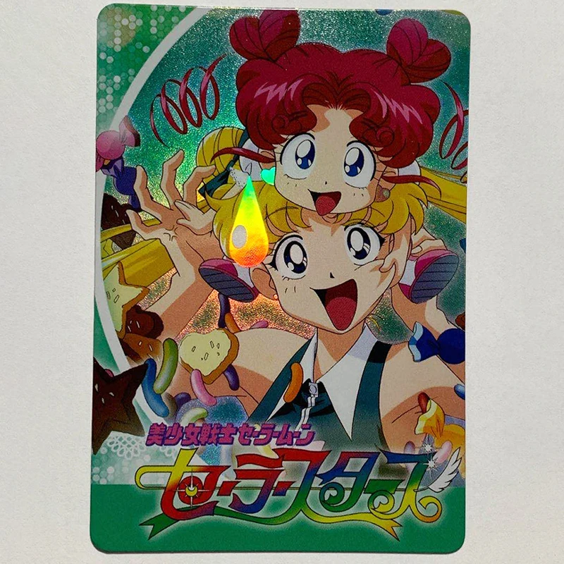 DIY 6 Stück Sailor Moon Sailor Stars Flash Card Tsukino Usagi Sammelkarte Anime Collection Action Toy Figures Geschenke