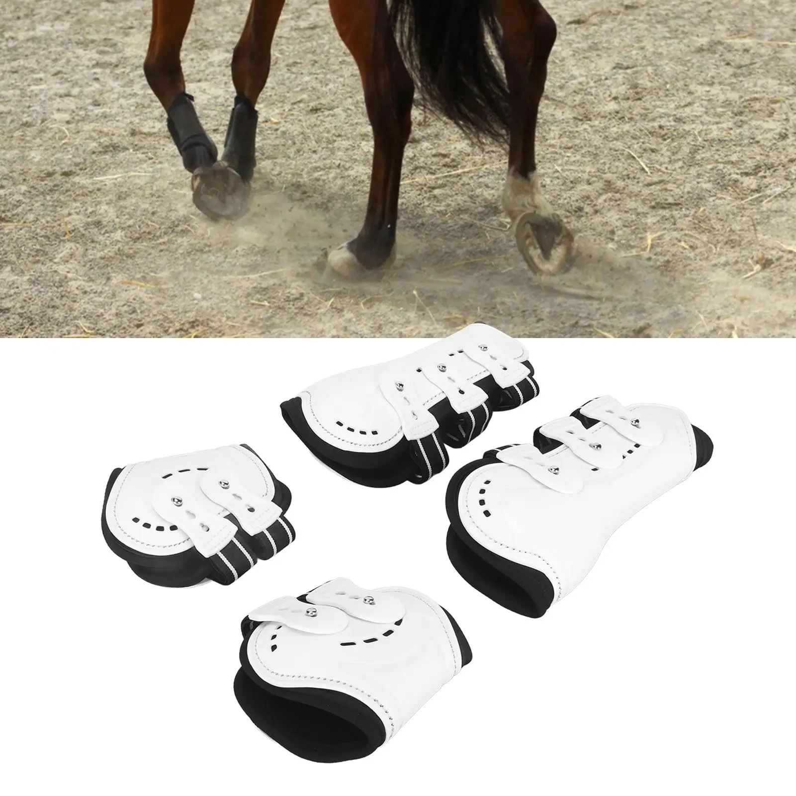 Bottes ajustables pour tendons de cheval et fetlock absorbant les chocs