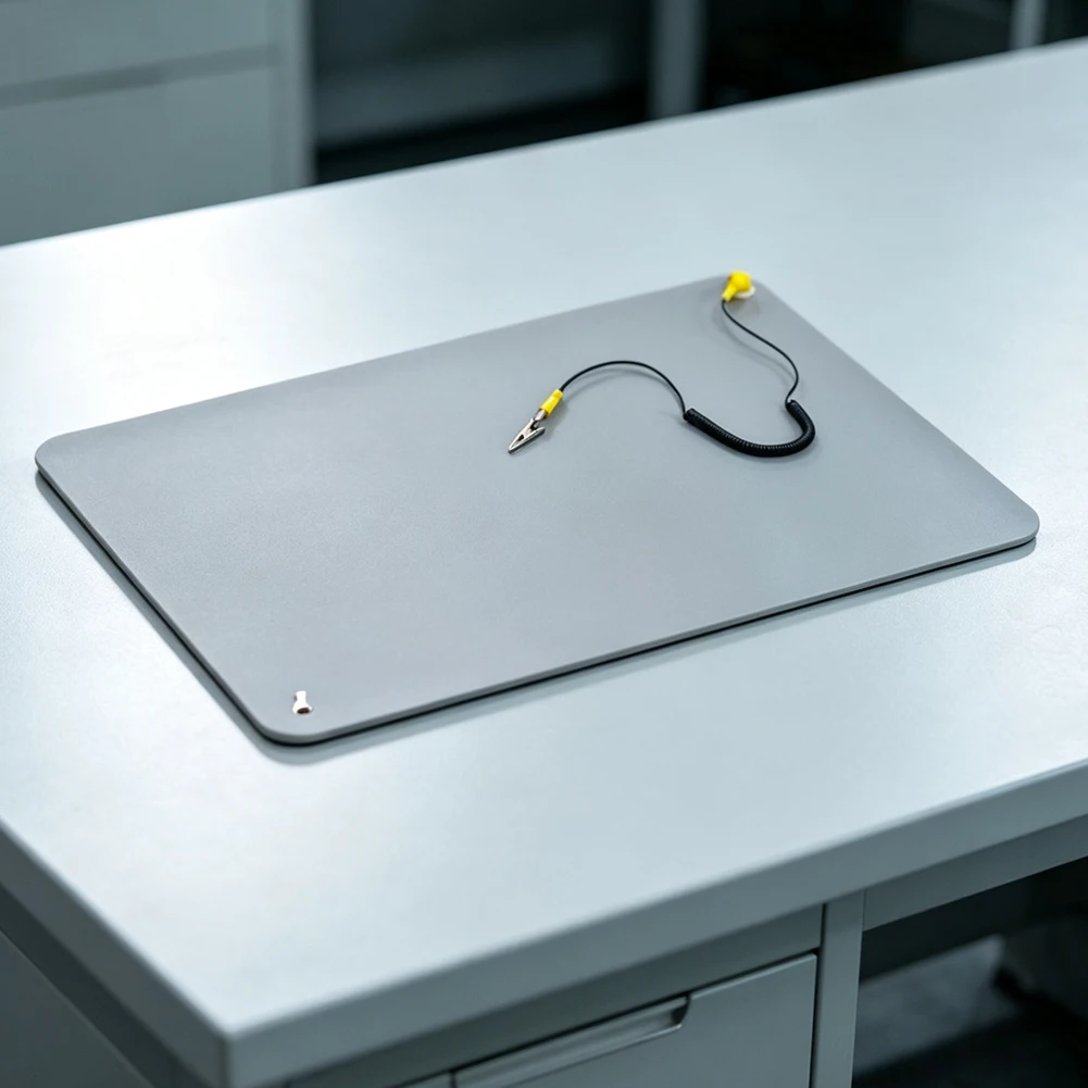 Antistatic Grounding Mat Rubber Anti Static Non-slip Ground Wire Mat Mobile Phone Repair Work Mat Maintenance Pad 60*40cm