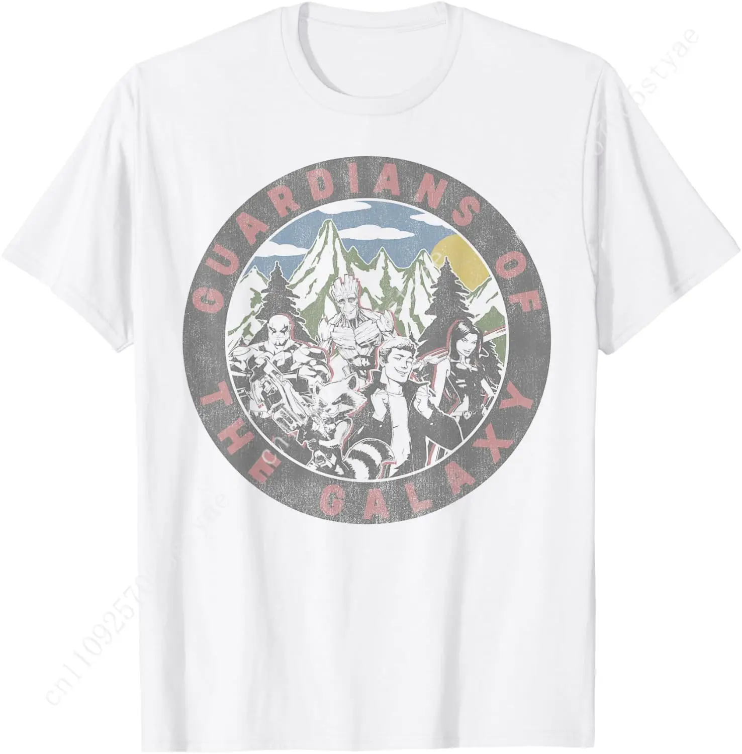 

Marvel Guardians of The Galaxy Group Shot Retro T-Shirt Cosplay