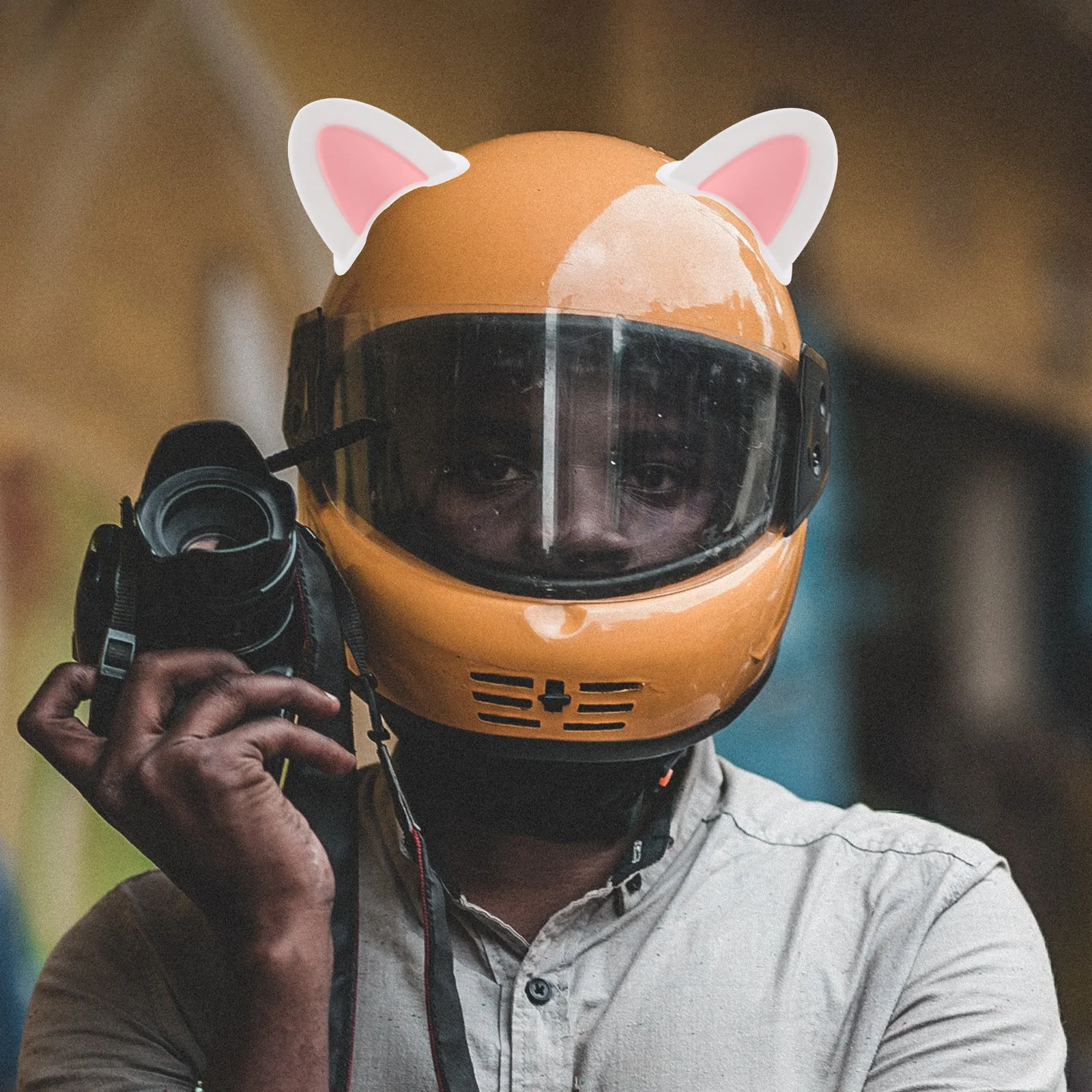 

3 пары высококачественных декоративных элементов в виде кошачьих ушек из АБС-пластика, подходящих для большинства шлемов, яркие цвета, креативное украшение в виде кошачьих ушек.