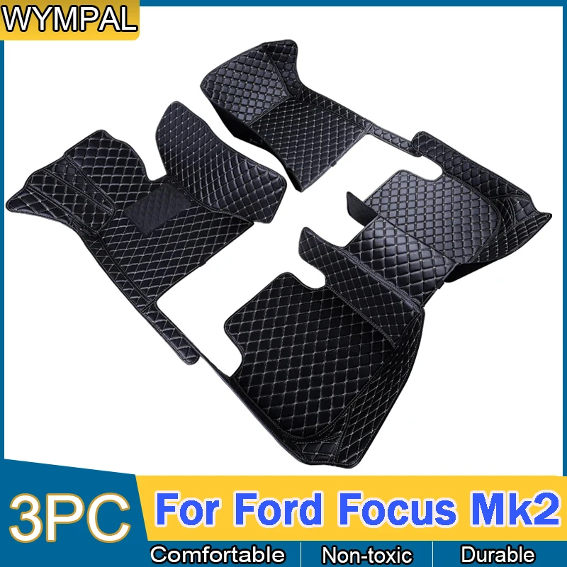 Car Floor Mat For Ford Focus Mk2 2005 2006 2007 2008 2009 2010 2011 2012 2014 2015 Full Set Interior Woman Gift Auto Accessories