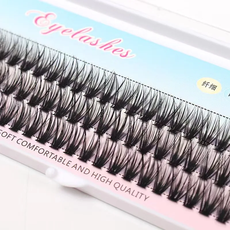 New 10/20/30/40D Professional Makeup Individual Lashes Cluster Spikes Lash Wispy Premade Russian Natural Fluffy False Eyelashes