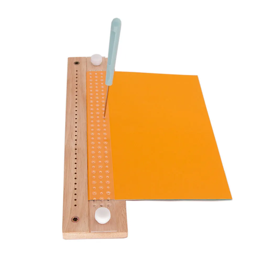 6Pcs Punching Binding Tool Kit – Handmade Journal Stitching Cradle, Hole Punch & Wire Binds | Craft Sewing Hardware with Brads