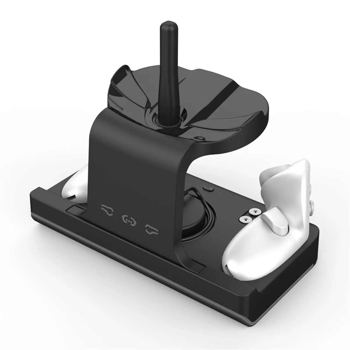 قاعدة شحن موثوقة لـ Oculus Quest 3 VR Grip، شاحن مهد شحن ملون لـ Meta Quest 3، أسود