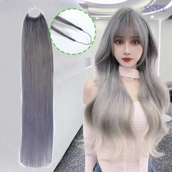 Color Double stick Micro Ring Hair extensions Blue Purple Pink Grey 613 Color 20