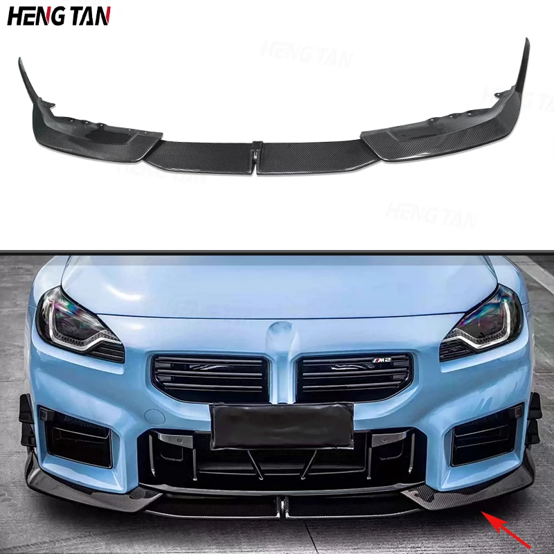 Dry Carbon Fiber For BMW M2 G87 M2C 2022+ Car Front Bumper Splitter Front Lip Chin Spoiler Diffuser Parts Body kit TA style