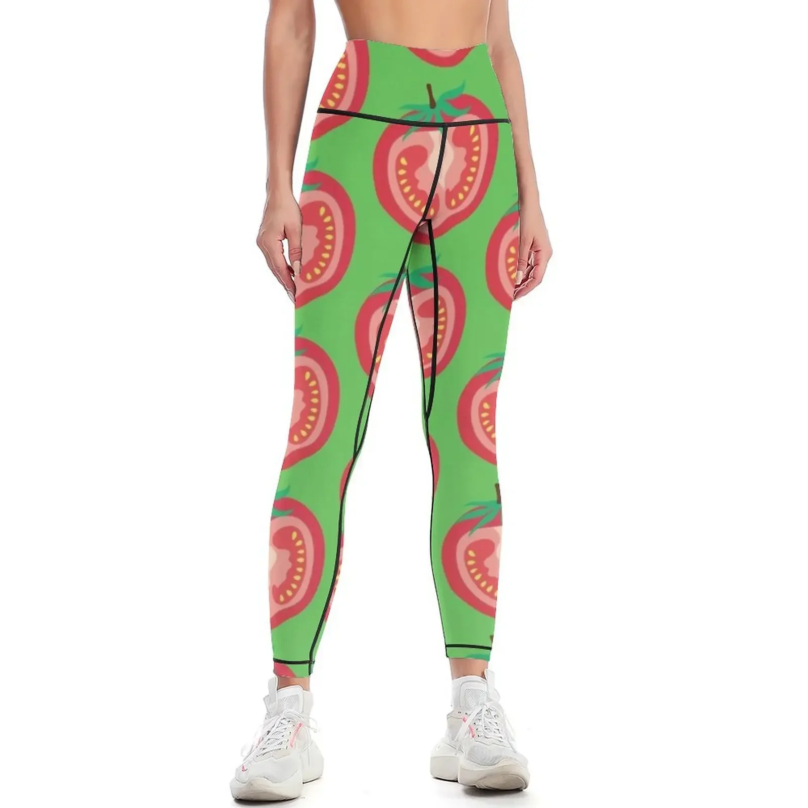 

Tomato, Half sliced Leggings Legging sport sportswear gym Legging sexy woman Female legging pants Womens Leggings