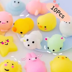 10Pcs Creative Kid Small Animals Cartoons Cute Pet Seals Little Ball Mini Relieve Stress Decoration Squeeze Toys