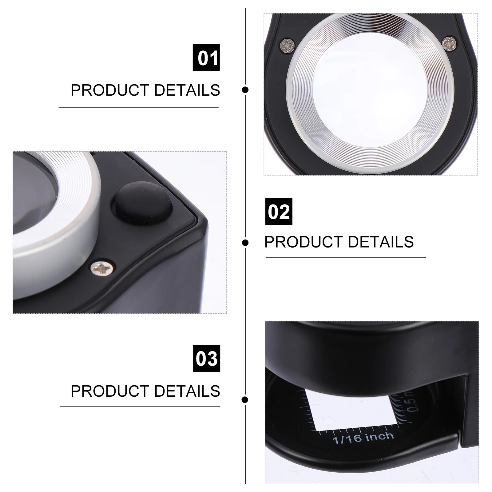 

30X Metal Grid Magnifier Led Desktop Standing Magnifier For Reading Repair Observation Precision Work Maintenance Optical