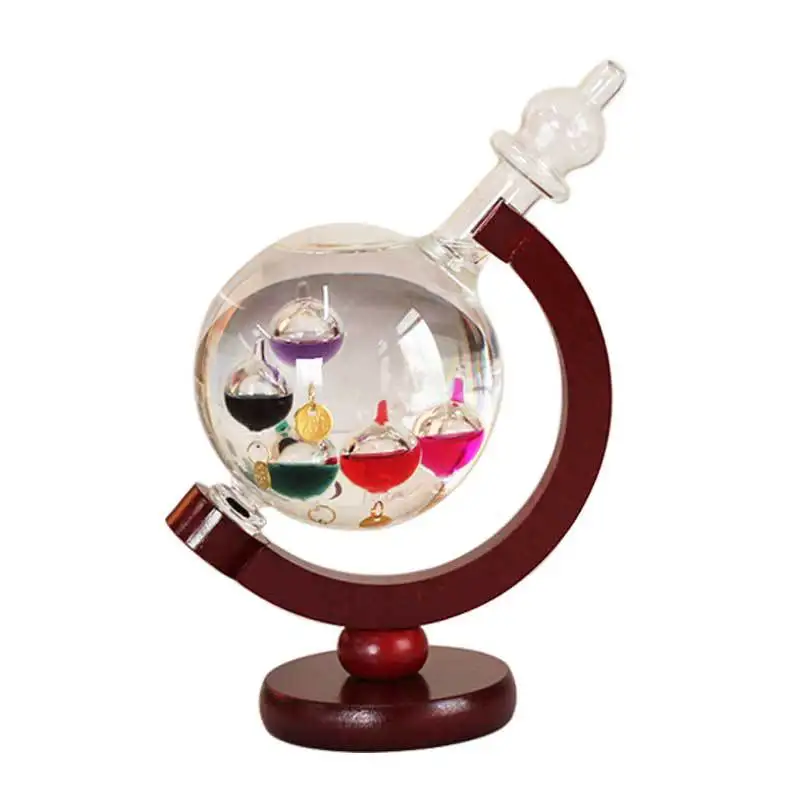 

New Galileo Thermometer Globe Type Technological Glass Ornament Creative Gift Graduation Season Memorial for Friends