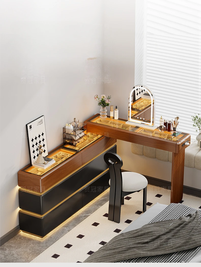 

Small apartment, vanity table, chest, integrated ultra-thin 30 cm furniture