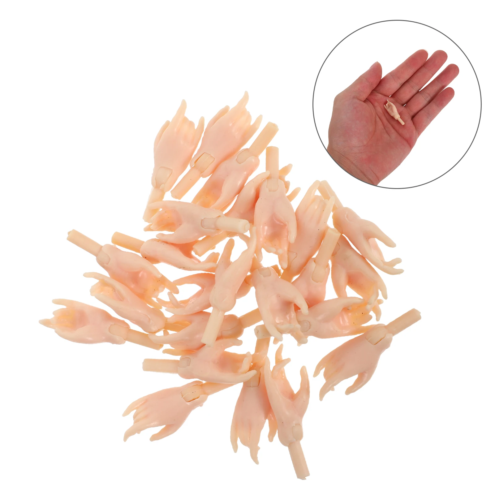 

24pcs Tiny Plastic Joints Movable Replacement Making Body Accessories Craft Diy Supplies Realistic Jointed Hands For Miniature