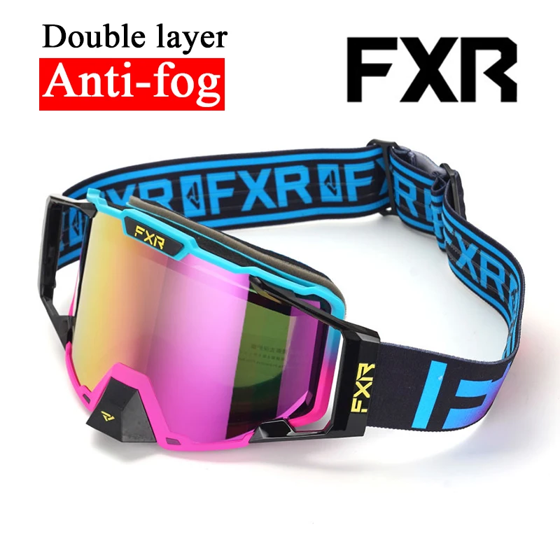 FXR Double Layer Anti Fog Motorcycle Goggles Motocross Off Road Windproof Protection