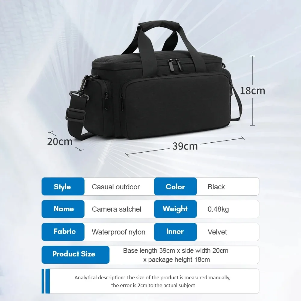 Camera Bag Travel Shoulder Bag Water-resistant Shock-proof for Mirrorless Camera with Removable Dividers And Shoulder Strap