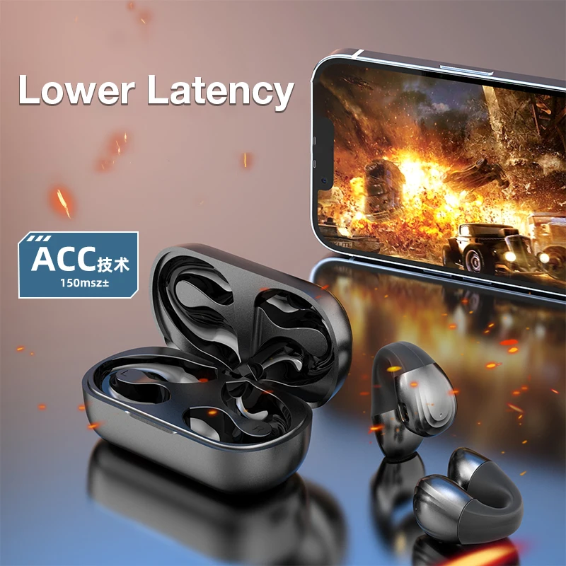 SANLEPUS auricolare cuffie Wireless Open-Ear auricolare Bluetooth auricolare sportivo a conduzione ossea auricolari TWS con microfono chiamate HD