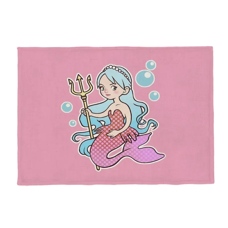 Cute Cartoon Animal Castle Mermaid Seahorse Octopus Hemp Children Kitchen Cloth Placemat Coaster 30x45cm