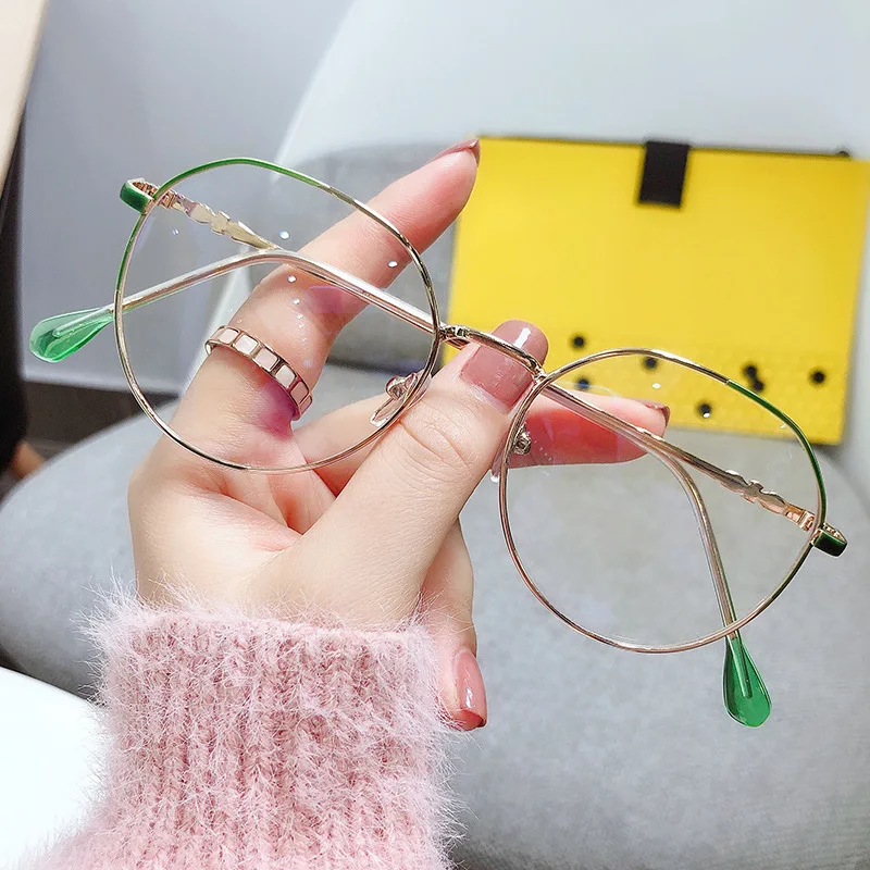 Round Unisex Myopia Glasses Women Men Retro Metal Frame Glasses Anti Blue Light Nearsighted Eyewear очки  -1.0 -1.5 To -4.0