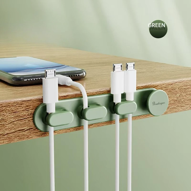 デスクトップケーブルクリップ,ケーブルオーガナイザー,管理,ベッドサイド,ワイヤーホルダー,USB充電,クランプ,固定クリップ,バックル