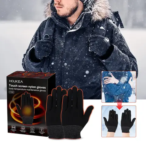Nylonhandschuhe Winter Outdoor Sport Skifahren Kalte Handpflege Massage Heizung Warme Handschuhe