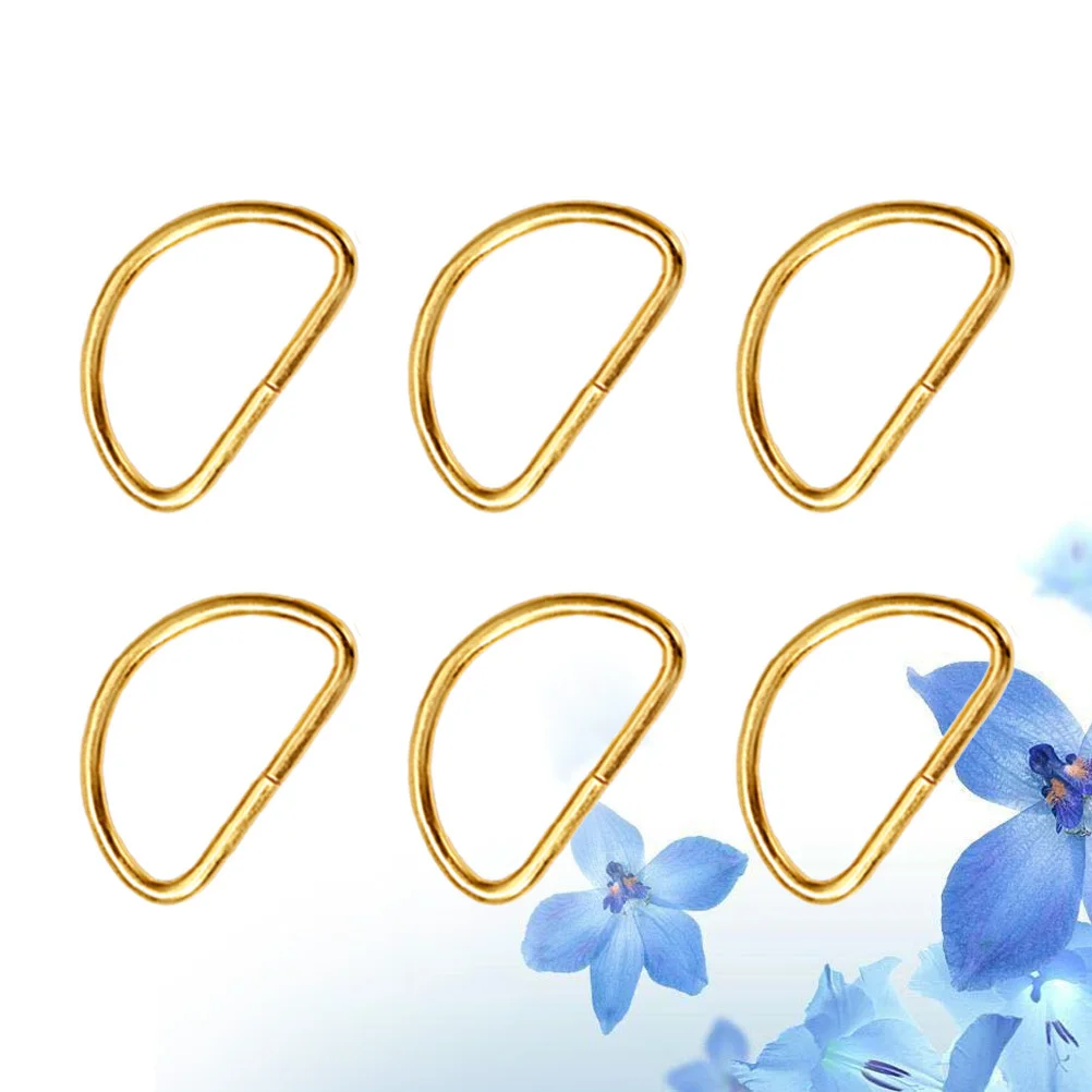 

20pcs D Ring Metal Hardware For Diy Handbags Belts Backpacks Dog Collars Key Chains Lanyards Semi-Circular Buckle Bags Ring