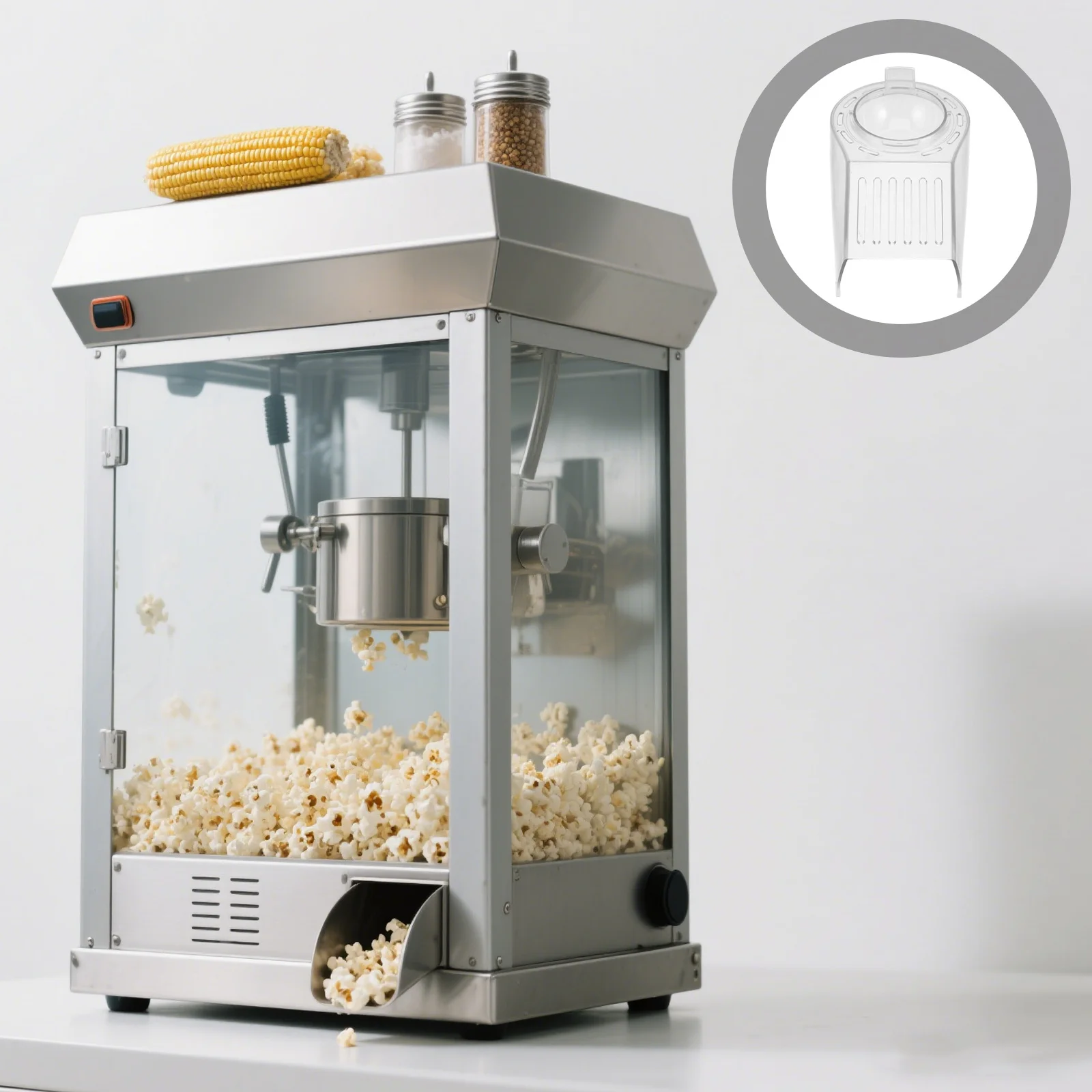 

Replacement Popcorn Machine Cover Lid Transparent Acrylic Splash Proof Heat Resistant Easy for Most Popcorn Makers