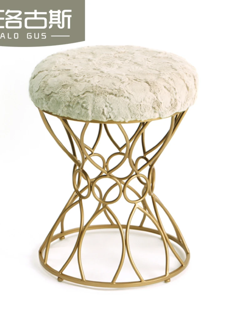 YY Princess Stool Makeup Stool Minimalist Creative Northern European Style Light Luxury round Stool