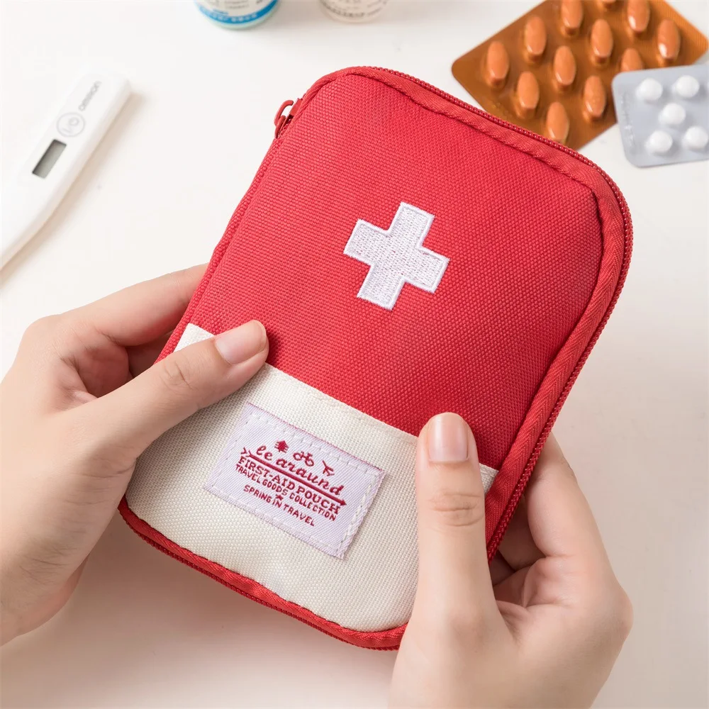 1 Piece Portable Medical Kit Medicine Storage and Dispenser Bag Travel Outdoor Pill Box Storage First Aid Kit