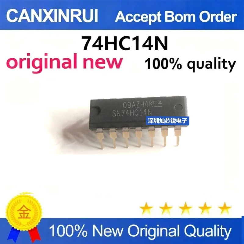 (5-100pieces)Brand new original 74HC14N 74HC14 DIP-14
