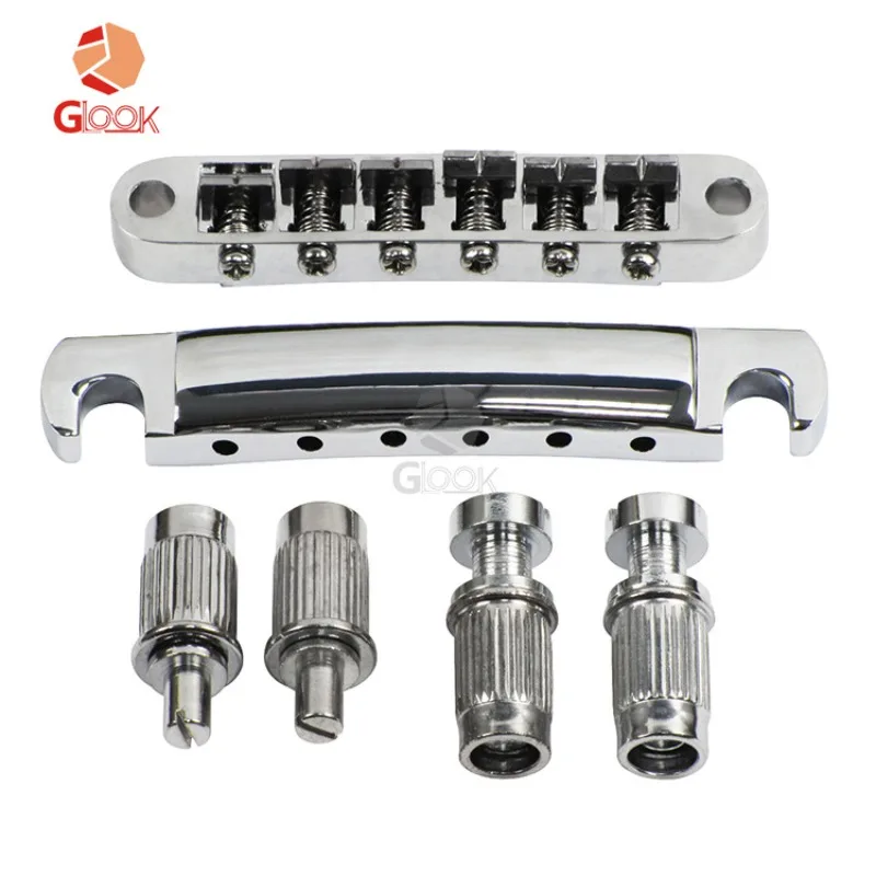 

LP Electric Guitar Bridge Narrow Bridge Set Pull String Board Pull Wire Board Code String Code with Wrench Musical Instrument