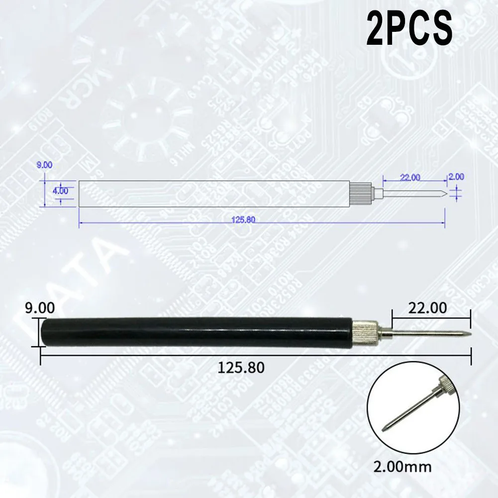 2PCS Multimeter Spring Test Probe Tip Insulated Test Hook Wire Connector Test Needles Electrical Test Probe Test Leads 128mm