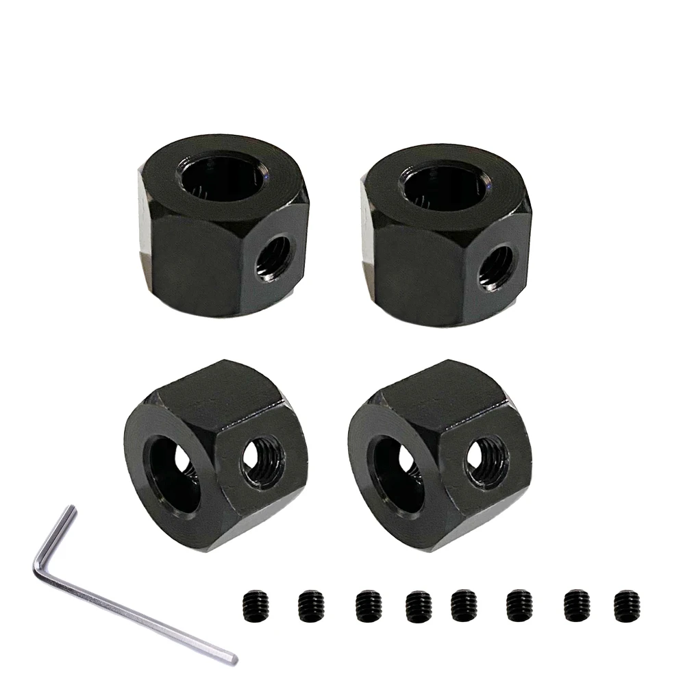 4PCS 5mm to 12mm Metal Combiner Wheel Hub Hex Adapter for WPL D12 C14 C24 B14 B16 MN D90 D91 RC Car Upgrade Parts