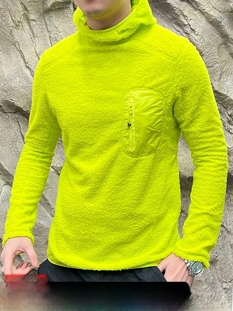 

Soft Fce Sweatirt 3D Cut Comfortable Breathable Warm Sports ex Long Sve Hoodie Outdoor Polyester Fiber High Ne