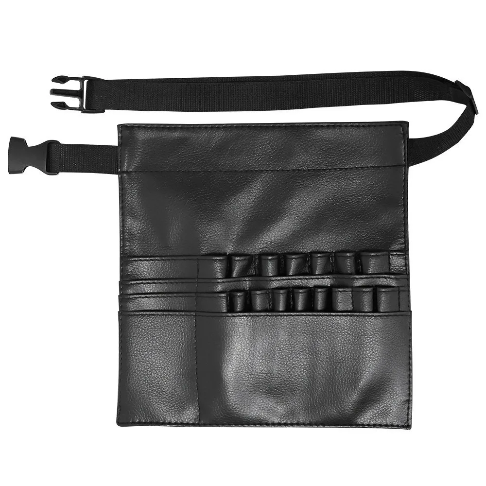 

Portable Cosmetic Waist Bag Pu Leather Multi-pocket Makeup Brush Bag Waterproof Durable Fanny Pack