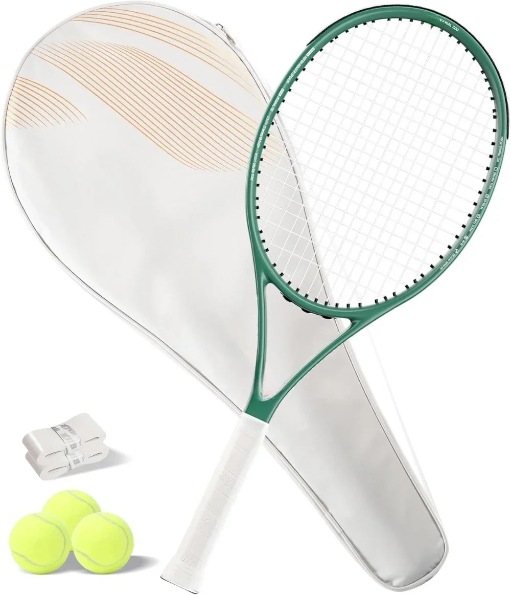 

Tennis Racket - Super Value Set with Pre-Strung, 27'' Tennis Racquet for Beginner, Comfortable Handle, includes 3 Tennis Balls